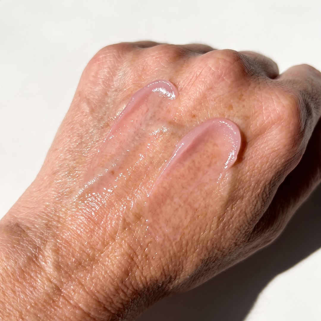 Balm stick swatch on hand