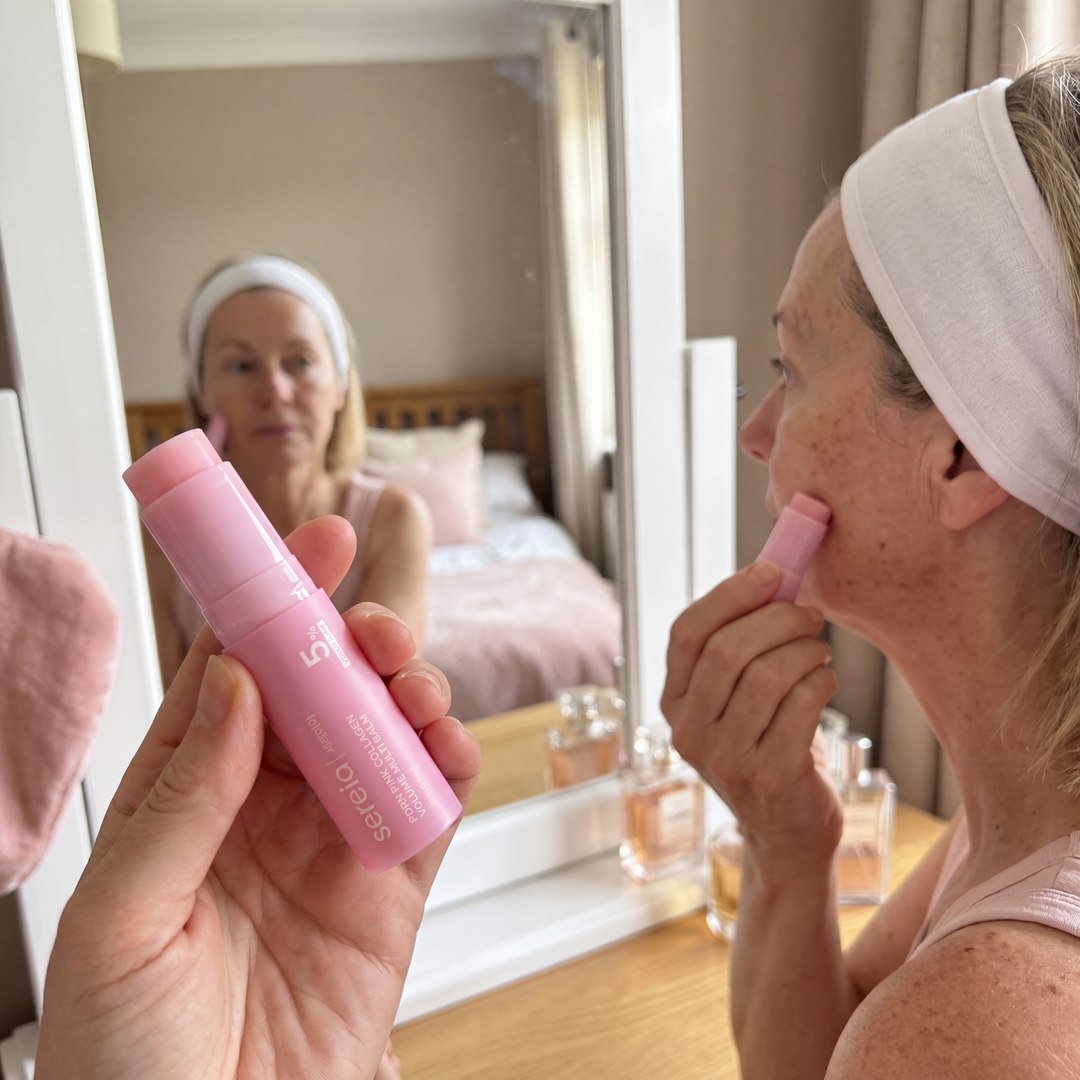 sereia balm stick on a vanity
